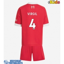Liverpool Virgil van Dijk #4 Replica Home Minikit 2025-26 Short Sleeve (+ pants)